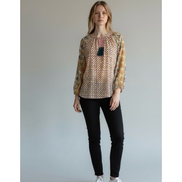 Hannah Tops - Hannah Long Sleeve Boho Top